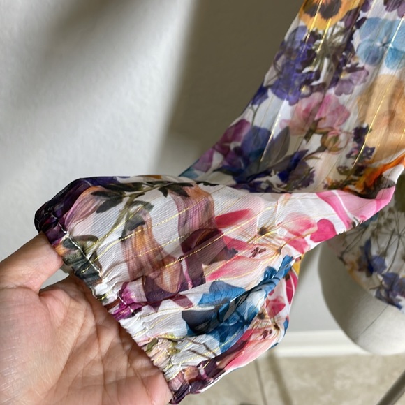 Boston proper new off the shoulder floral top large - Picture 3 of 7